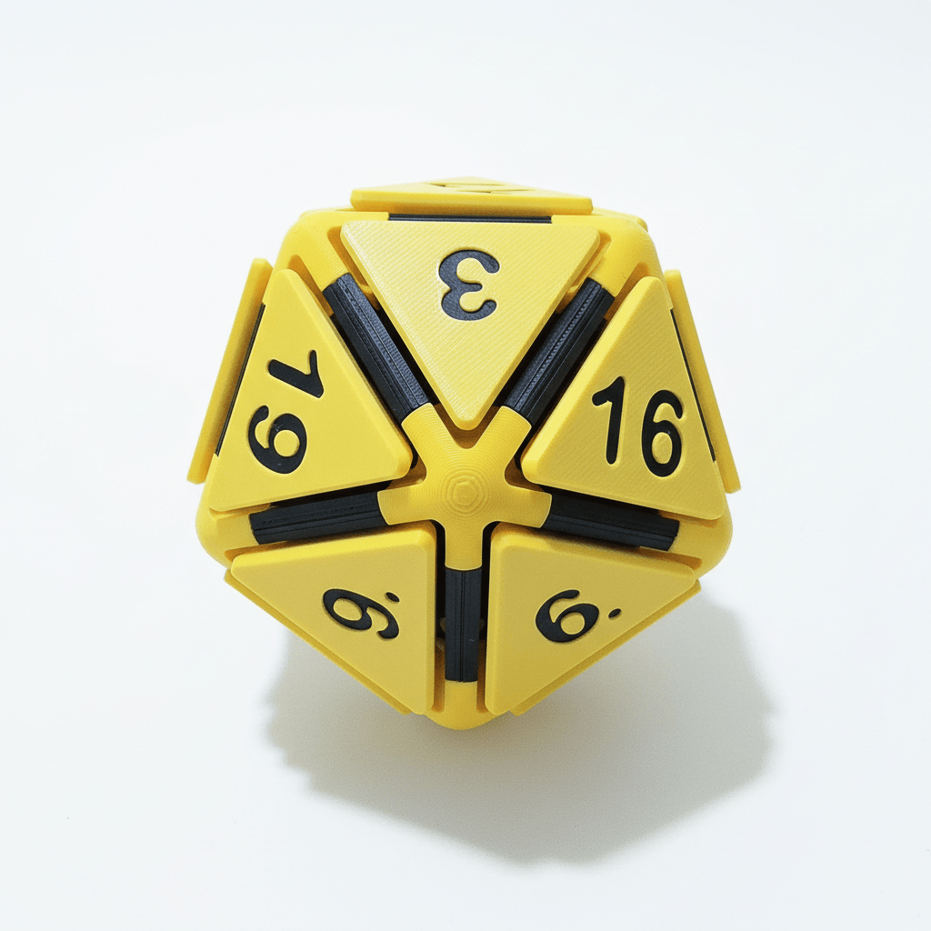 Geloho Yellow D20 Fidget Clicker