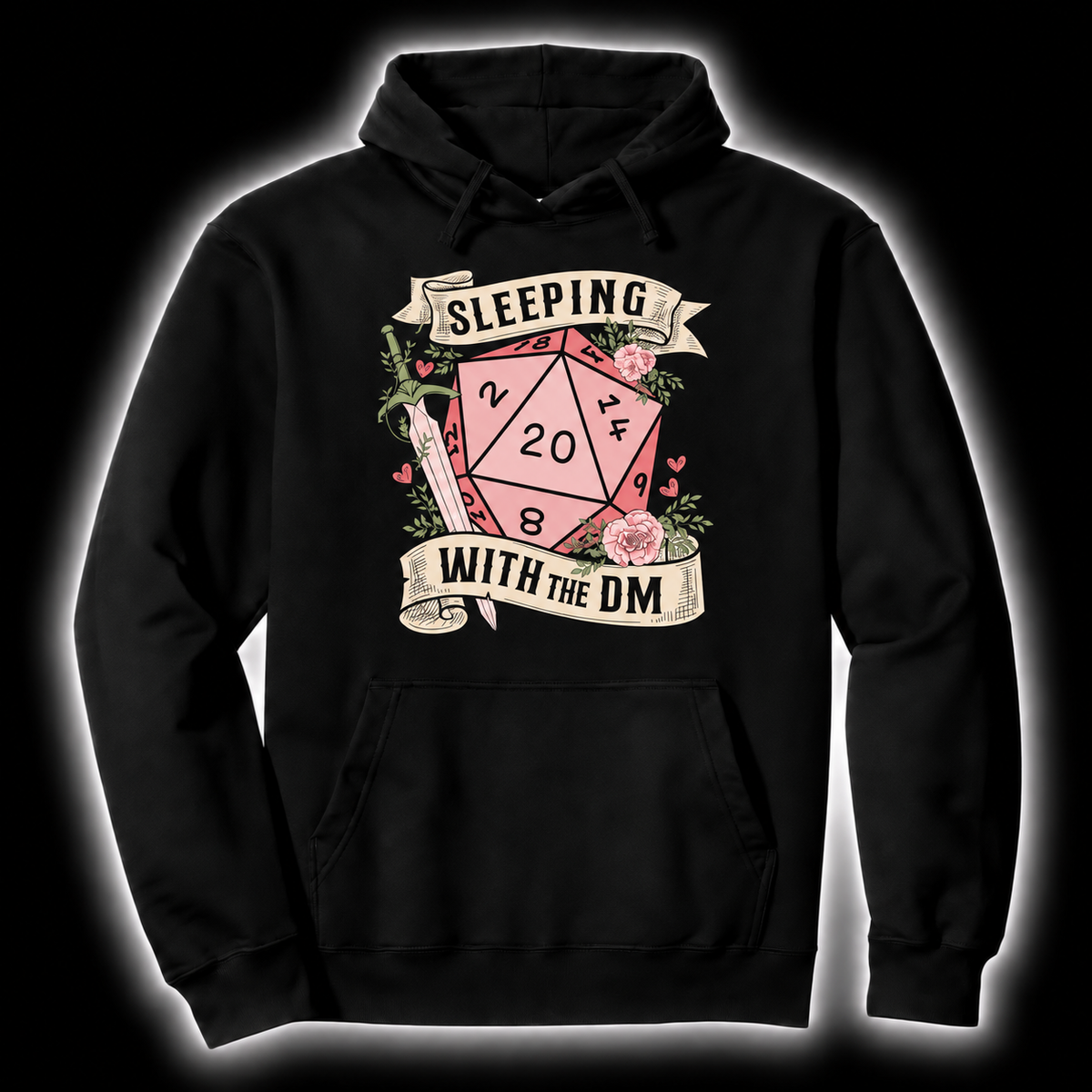 Dating The DM black D&D hoodie