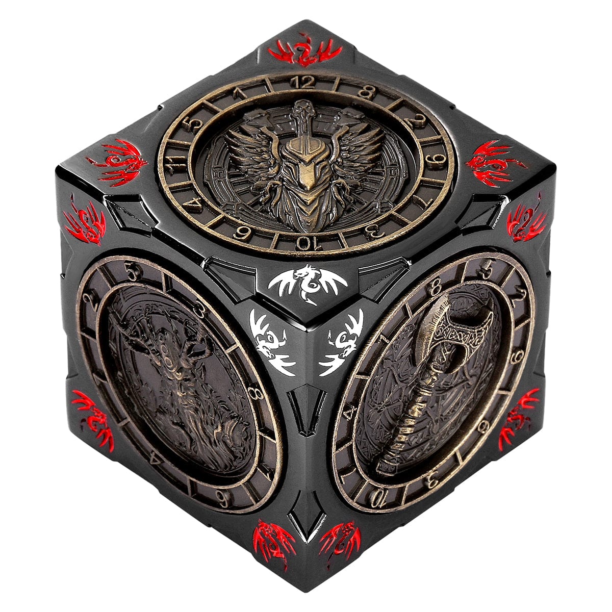 Geloho Black Dragon Arrow Six-Sided DnD Spinner Dice