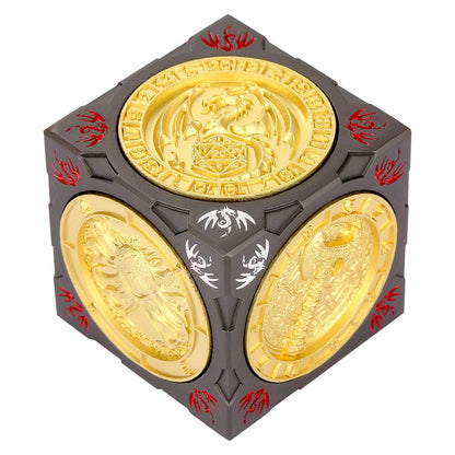 Geloho Gold Dragon Arrow Six-Sided DnD Spinner Dice