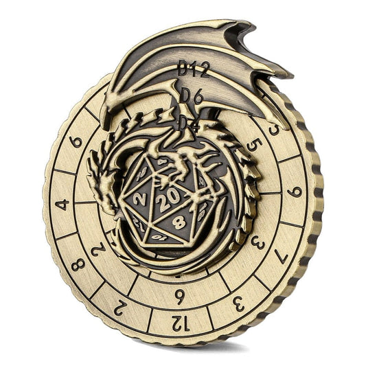 Geloho metal Bronze Dragon Crest Dice Spinner