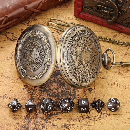 Geloho Dragon & D20 Pocket Watch Dice Set