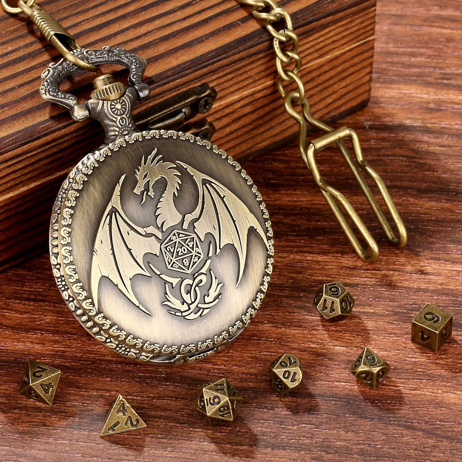 Geloho D20, Dragon Dragon D20 Style Pocket Watch Dice Set