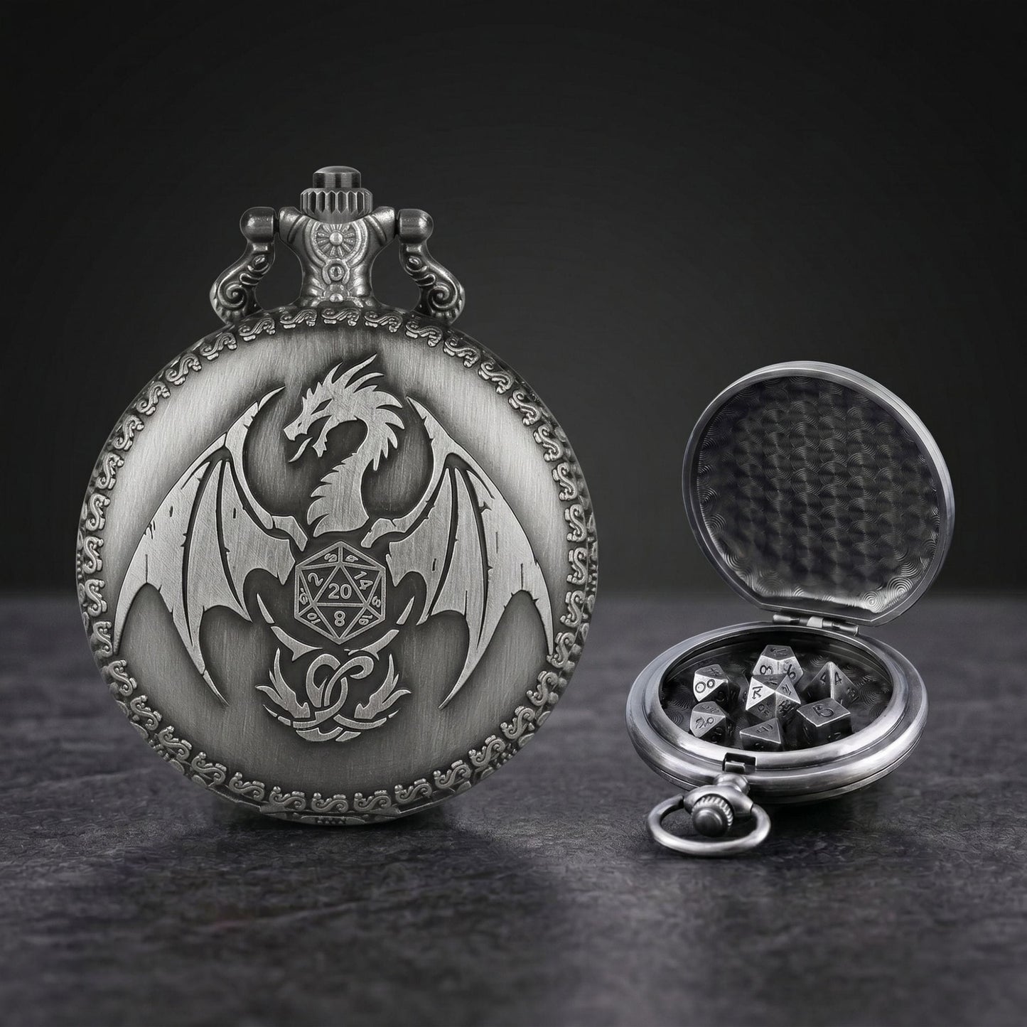 Geloho D20, Dragon Dragon D20 Style Pocket Watch Dice Set