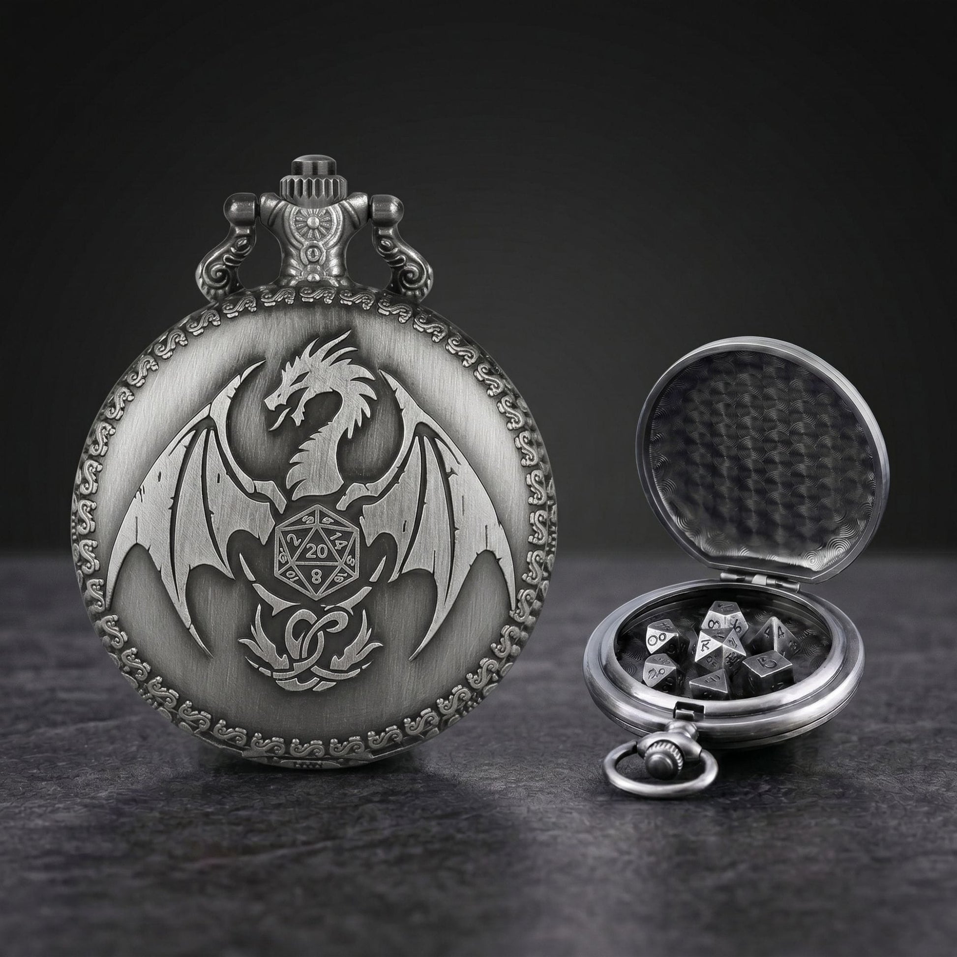 Geloho D20, Dragon Dragon D20 Style Pocket Watch Dice Set
