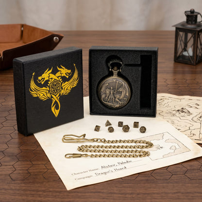 Geloho Dice Dragon Duel Fatekeeper Pocket Watch Dice Set