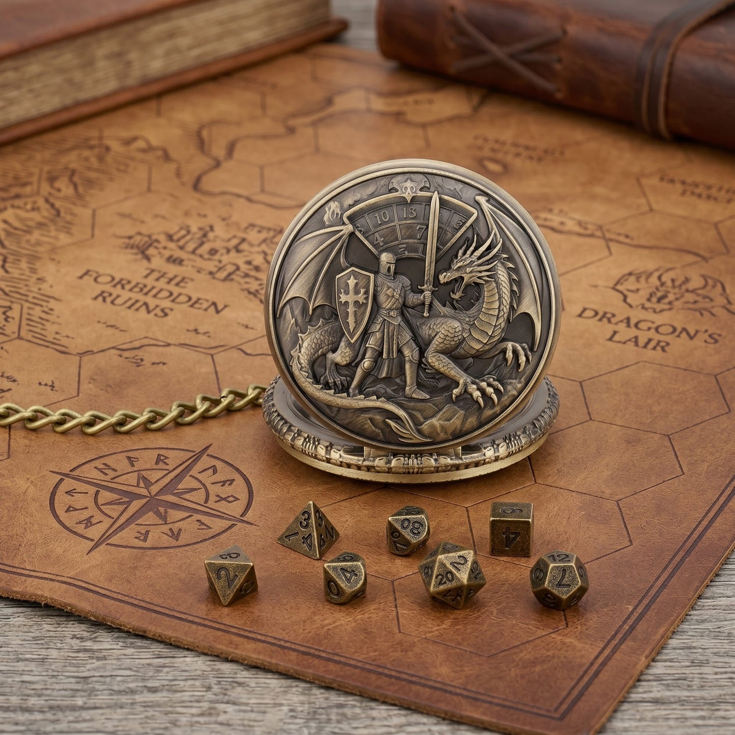 Geloho Dice Dragon Duel Fatekeeper Pocket Watch Dice Set