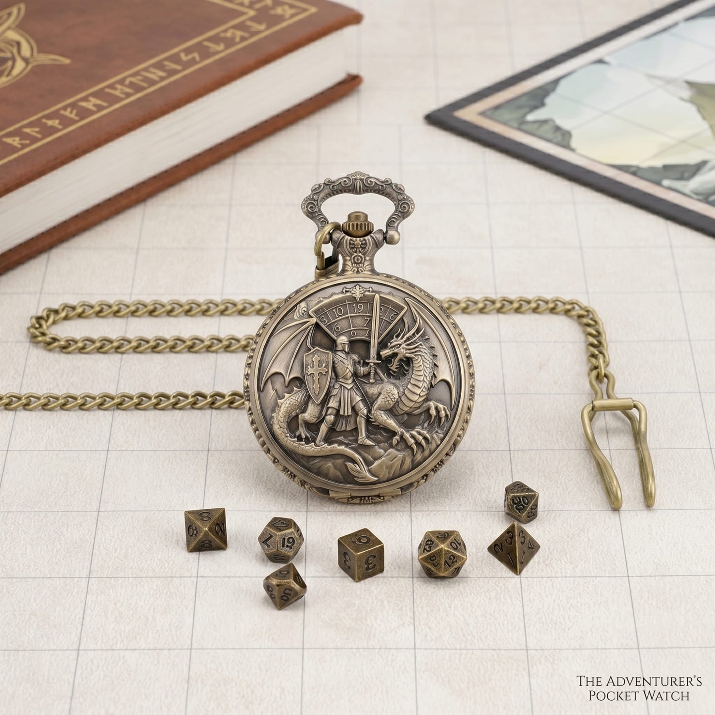 Geloho Dice Dragon Duel Fatekeeper Pocket Watch Dice Set