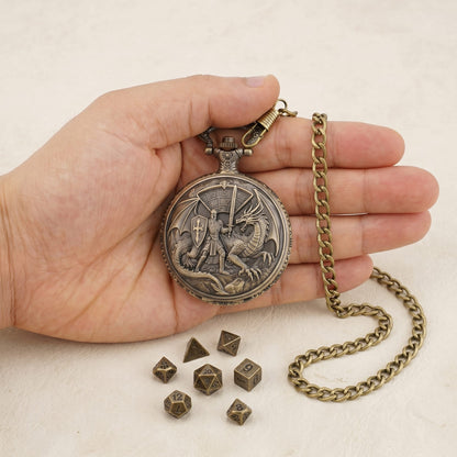 Geloho Dice Dragon Duel Fatekeeper Pocket Watch Dice Set