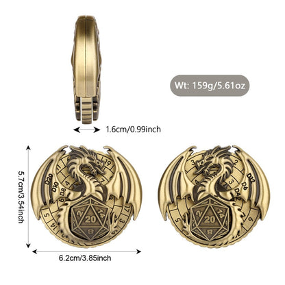 Geloho metal Dragon Emblem Dice Spinner