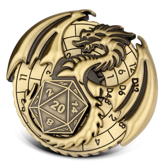 Geloho metal Dragon Emblem Dice Spinner