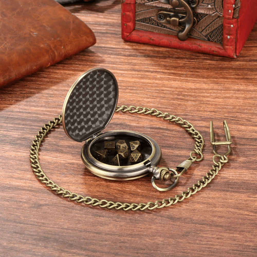 Geloho DRAGON EMBOSSED POCKET WATCH DICE CASE