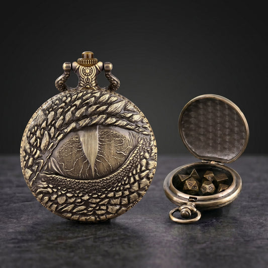 Geloho Dragon Eye Pocket Watch Dice Set