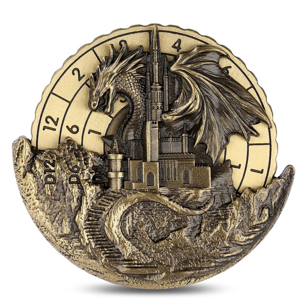 Geloho metal Bronze Dragon Fortress Dice Spinner