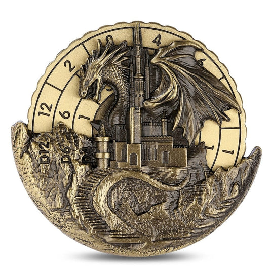 Geloho metal Bronze Dragon Fortress Dice Spinner