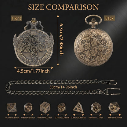 Geloho Dragon Wing Pocket Watch Dice Set