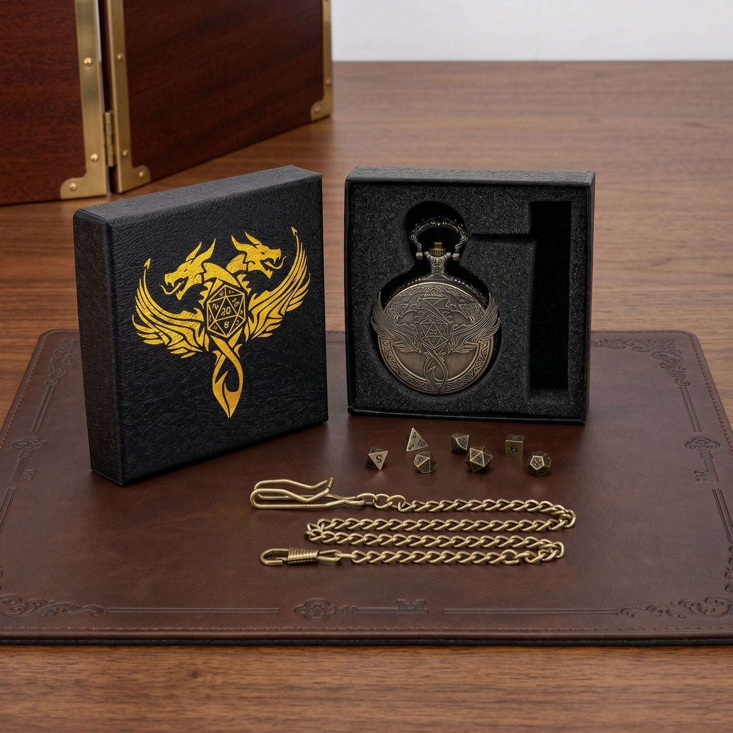 Geloho Dragon Wing Pocket Watch Dice Set