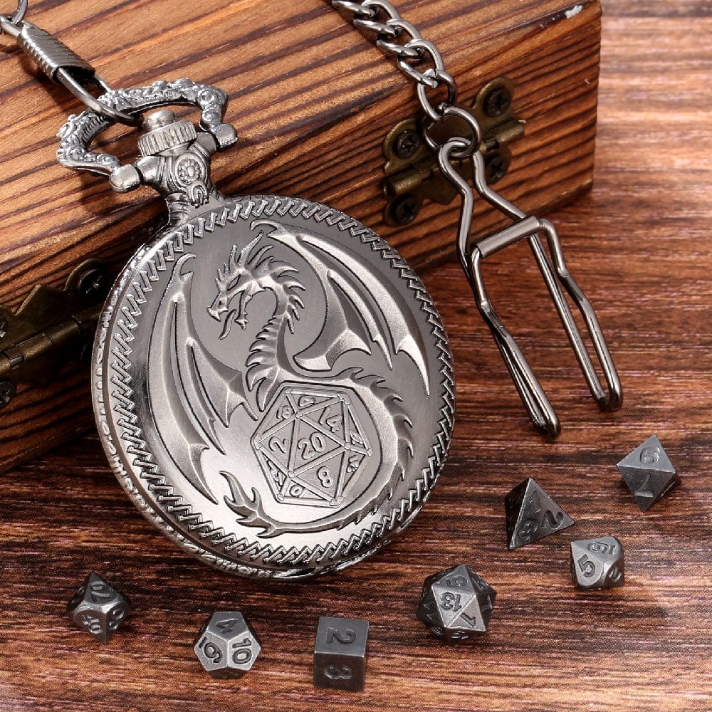 Geloho Dragonborn Pocket Watch Dice Set