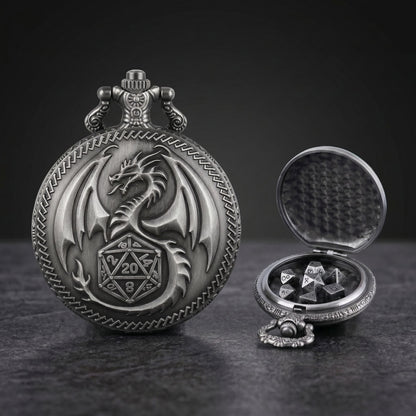 Geloho Dragonborn Pocket Watch Dice Set