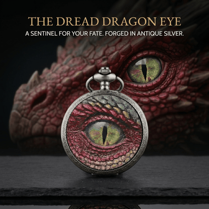 Geloho D20, Dragon Silver Dread Dragon Eye Pocket Watch Dice Set