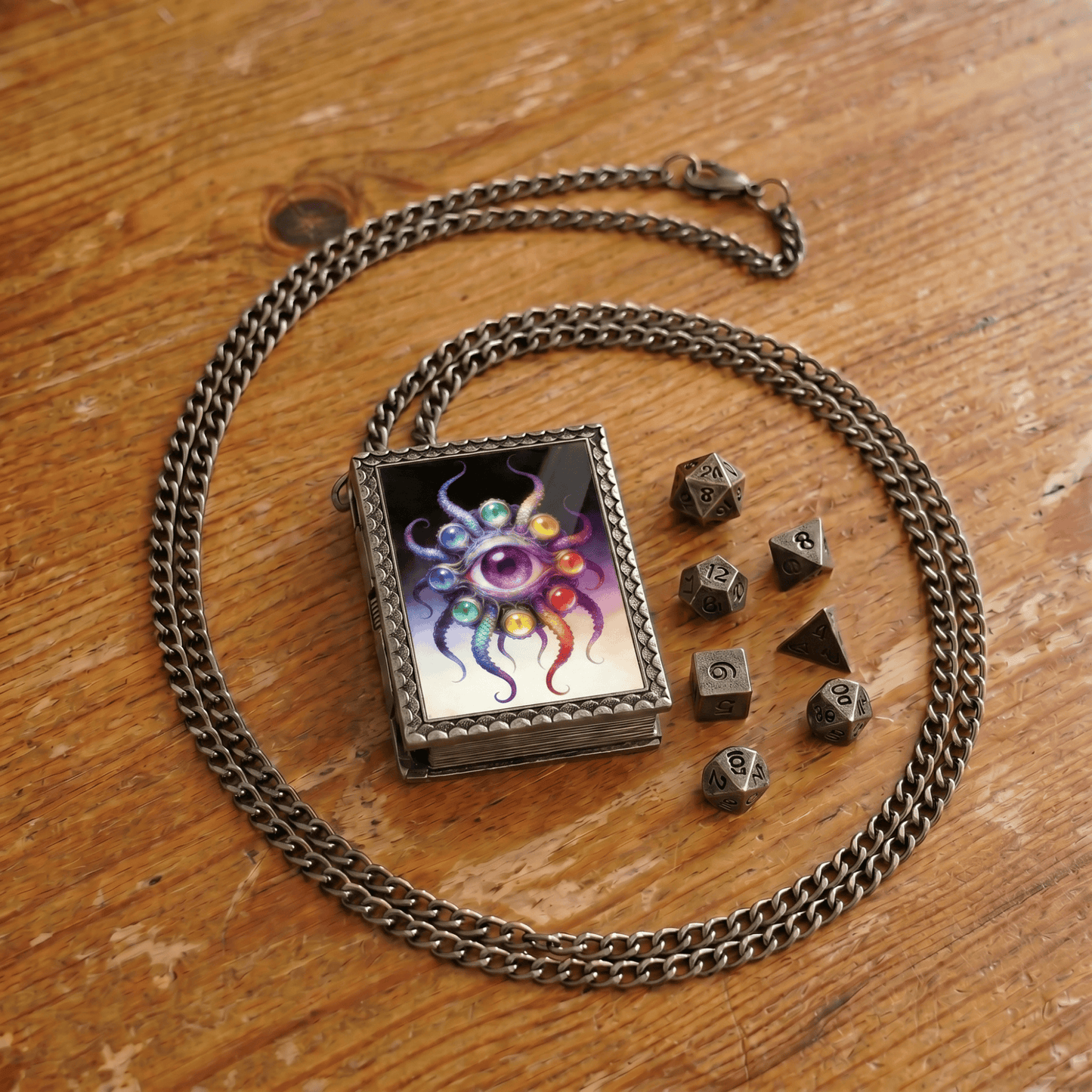 Geloho dice set necklace Eldritch Eye Dice Necklace