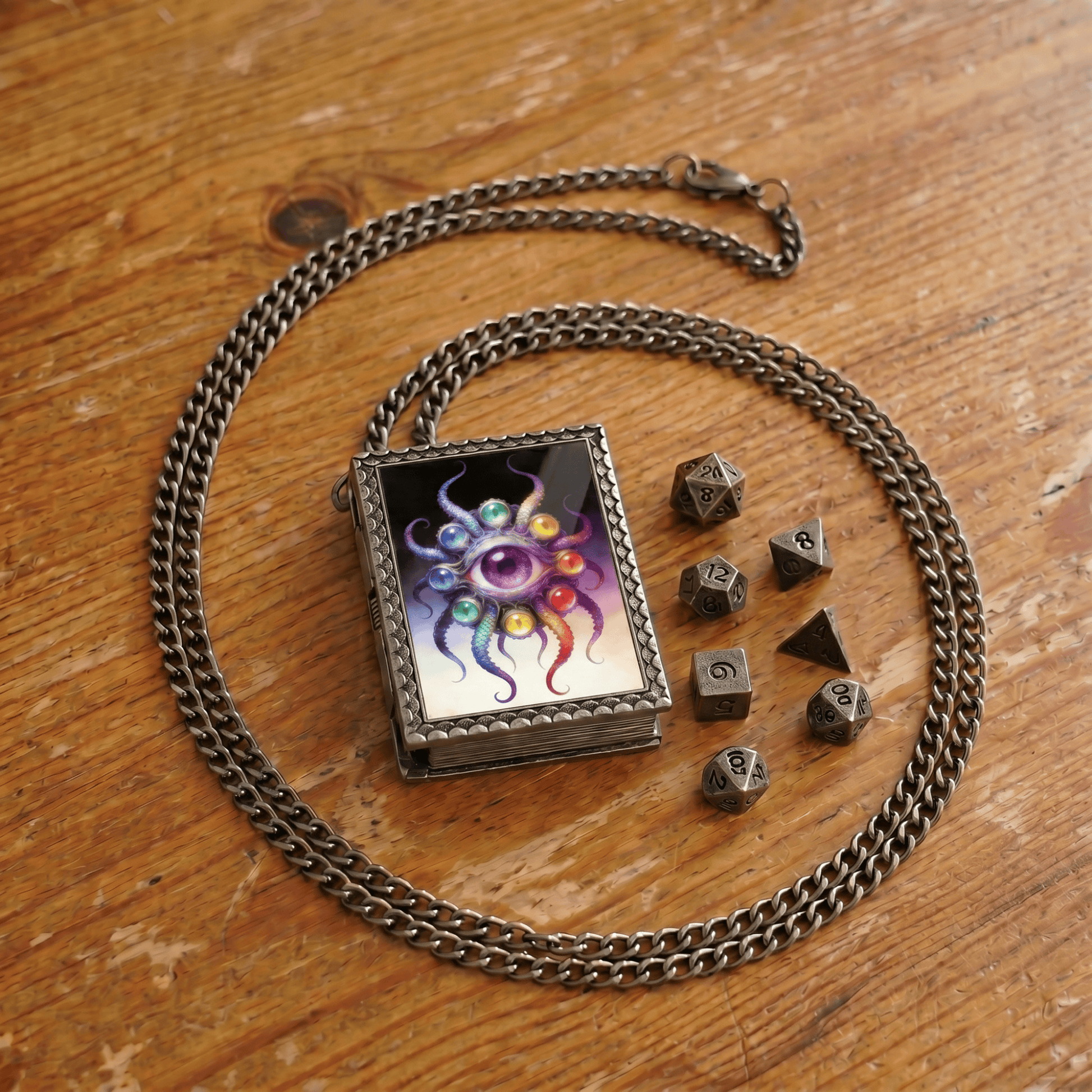 Geloho dice set necklace Eldritch Eye Dice Necklace