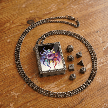 Geloho dice set necklace Eldritch Eye Dice Necklace