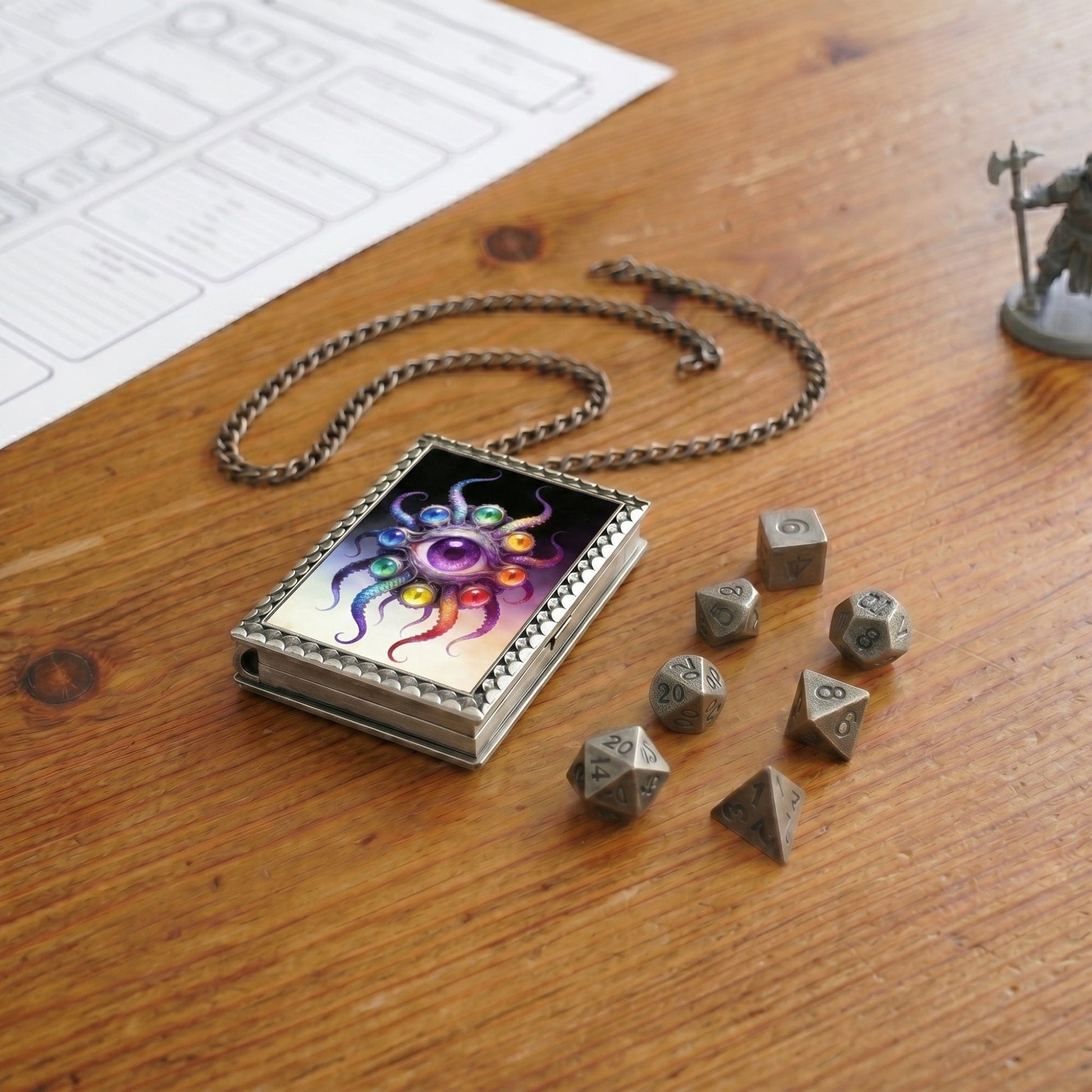 Geloho dice set necklace Eldritch Eye Dice Necklace