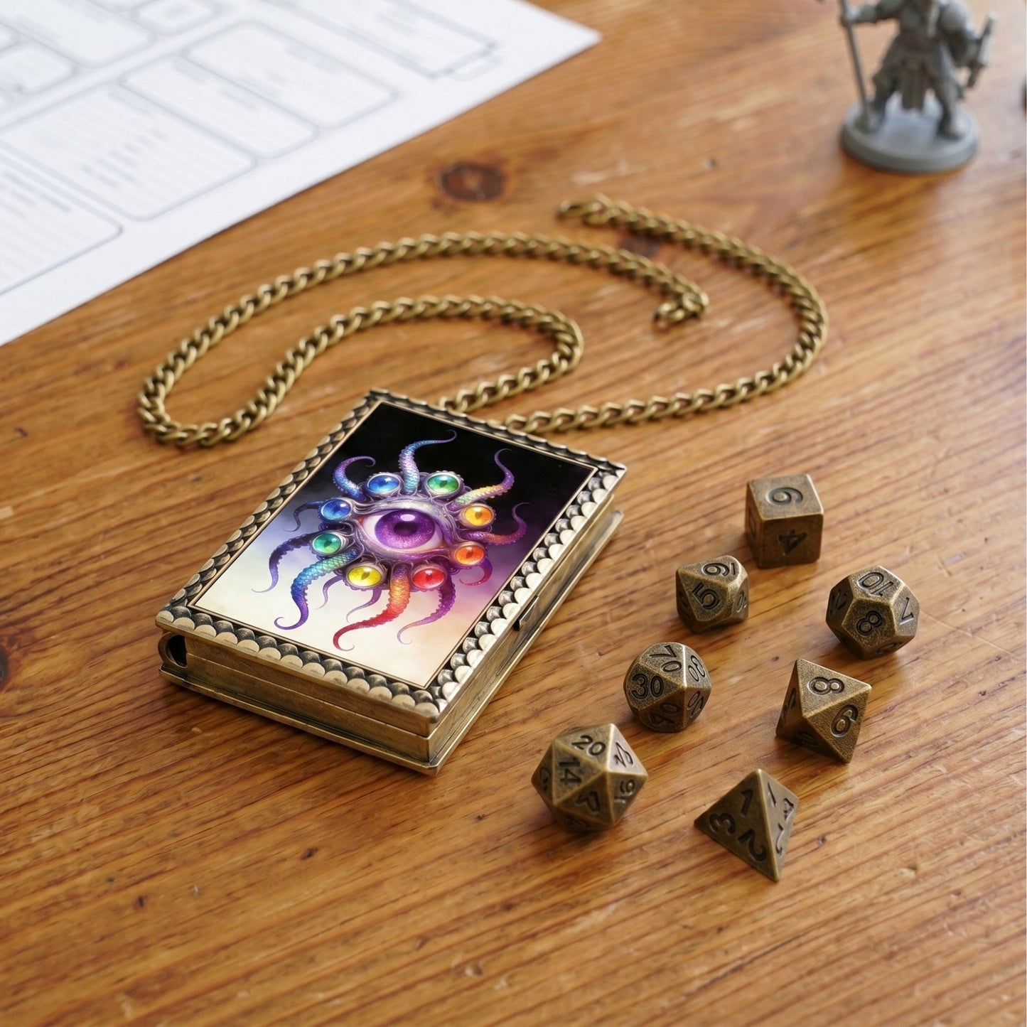 Geloho dice set necklace Eldritch Eye Dice Necklace