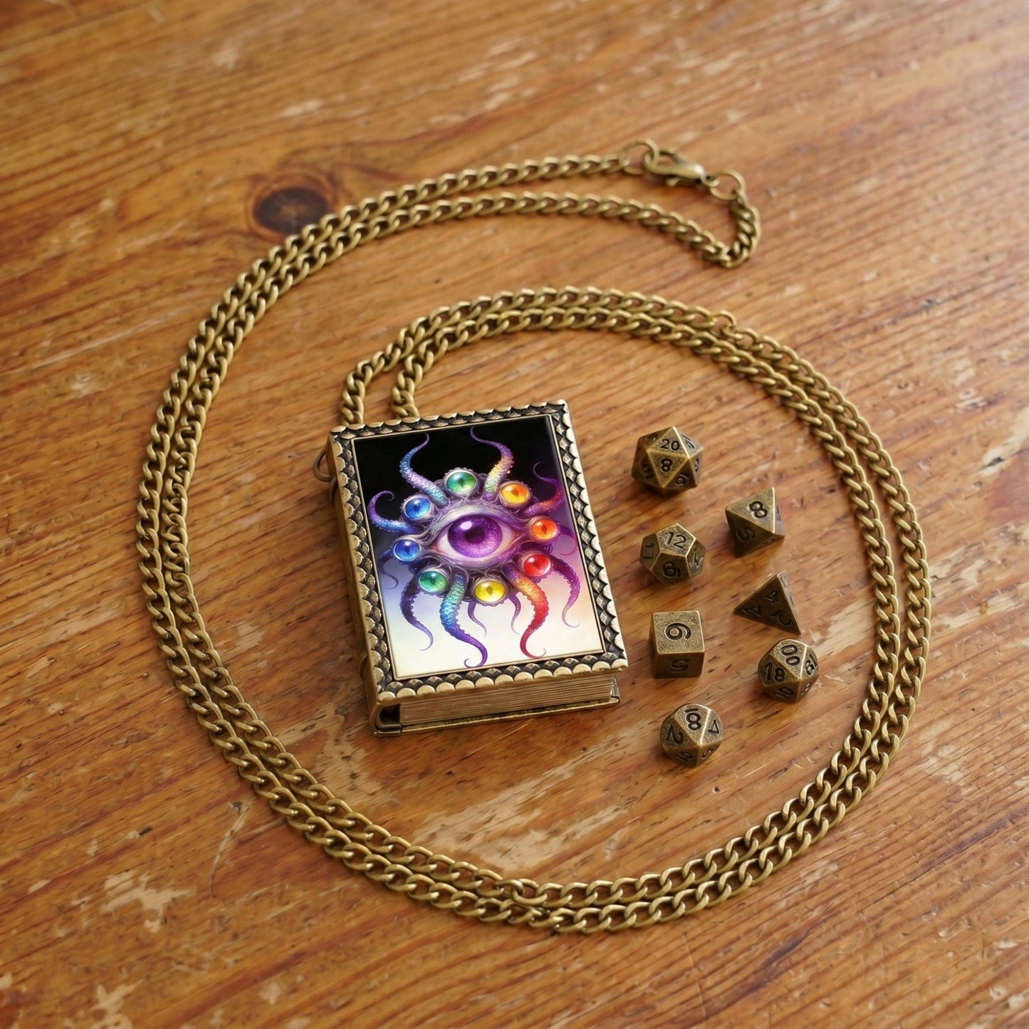 Geloho dice set necklace Eldritch Eye Dice Necklace