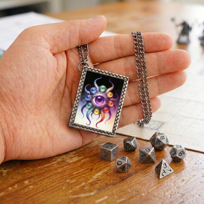 Geloho dice set necklace Eldritch Eye Dice Necklace