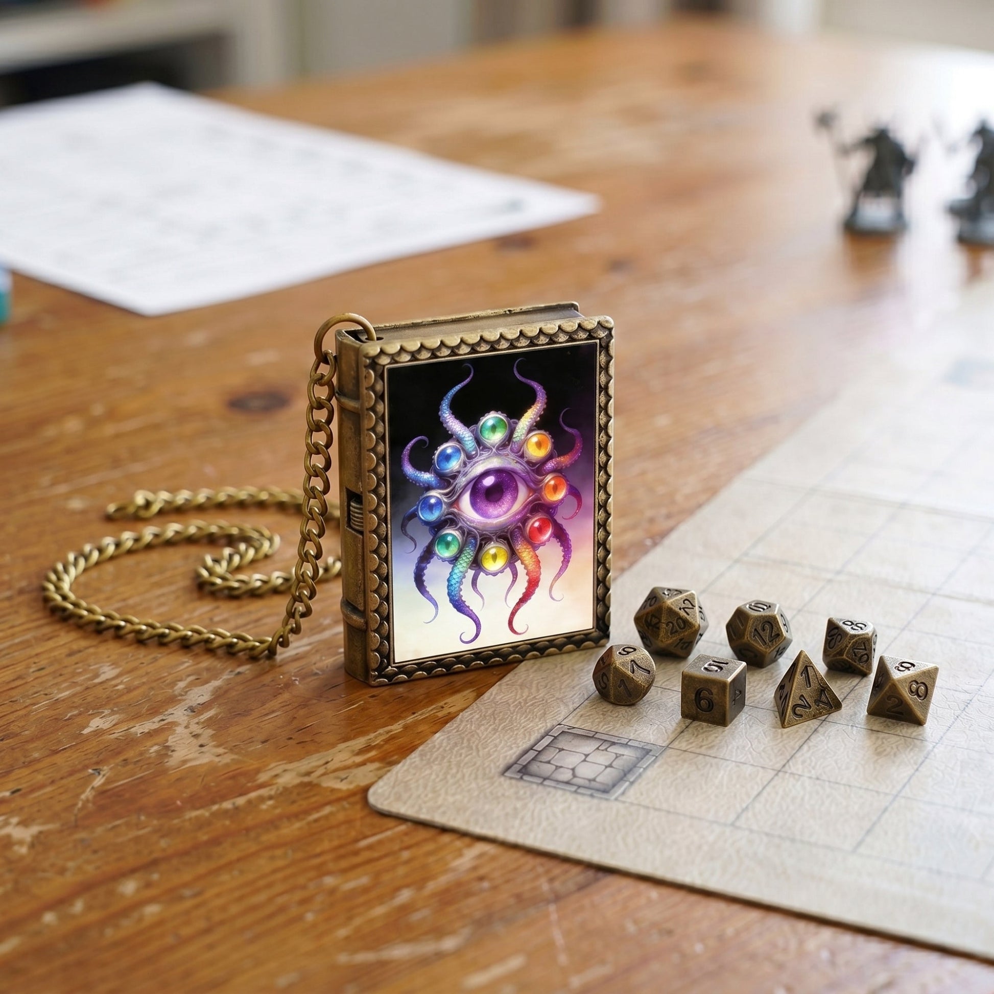 Geloho dice set necklace Eldritch Eye Dice Necklace