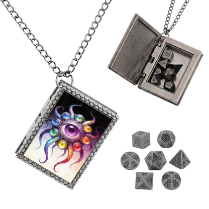 Geloho dice set necklace Silver Eldritch Eye Dice Necklace