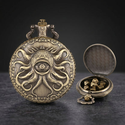Geloho D20, Dragon Eldritch Eye Pocket Watch Dice Set