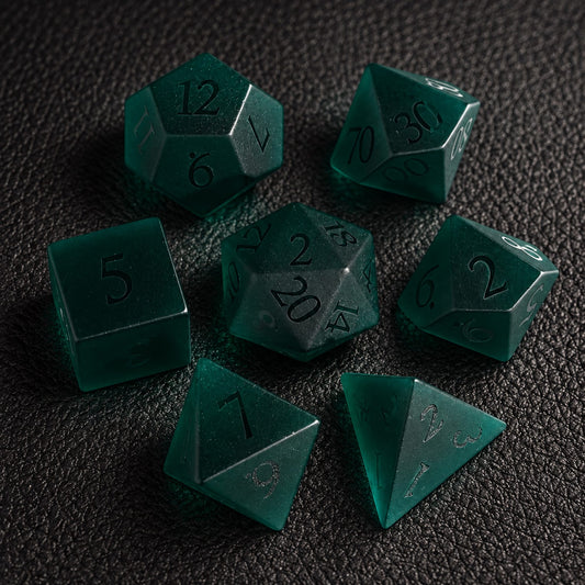 GELOHO Gemstone Dice Set Evergreen Rune Grove-Gemstone Dice Set
