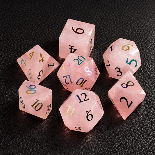 GELOHO Gemstone Dice Set Faerie Bloom Charm-Gemstone Dice Set