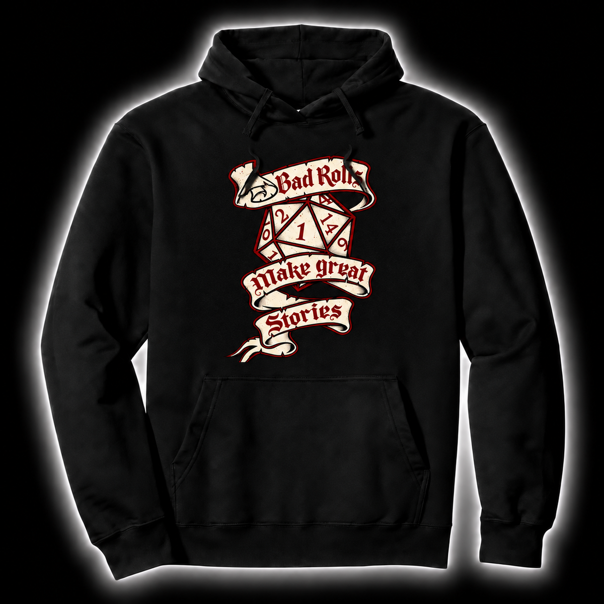 Failure Makes Legends black D&D hoodie