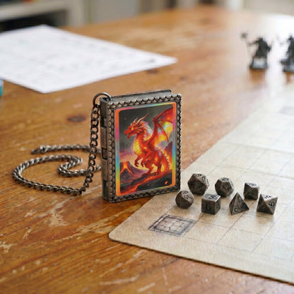 Geloho dice set necklace Fire Dragon Dice Necklace
