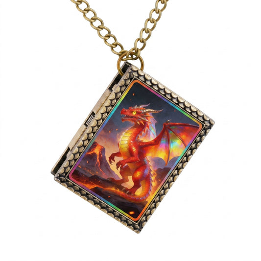 Geloho dice set necklace Fire Dragon Dice Necklace