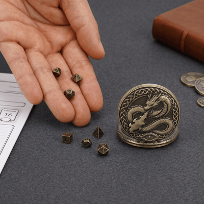 Geloho Fire Dragon Pocket Watch Dice Set