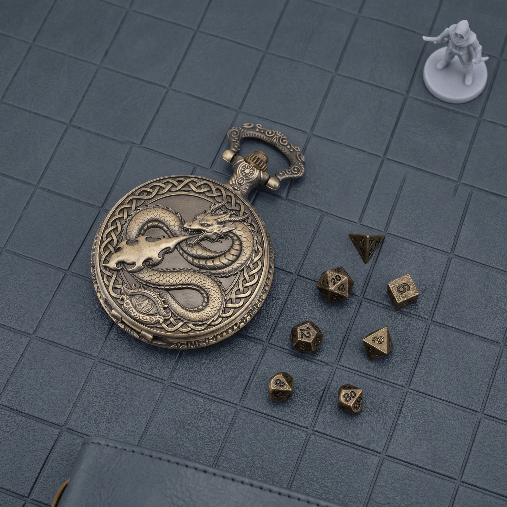 Geloho Fire Dragon Pocket Watch Dice Set