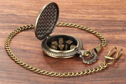 Geloho D20, Dragon Forest Wolf Pocket Watch Dice Set
