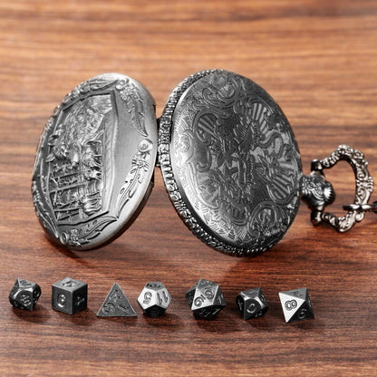 Geloho D20, Dragon Forest Wolf Pocket Watch Dice Set