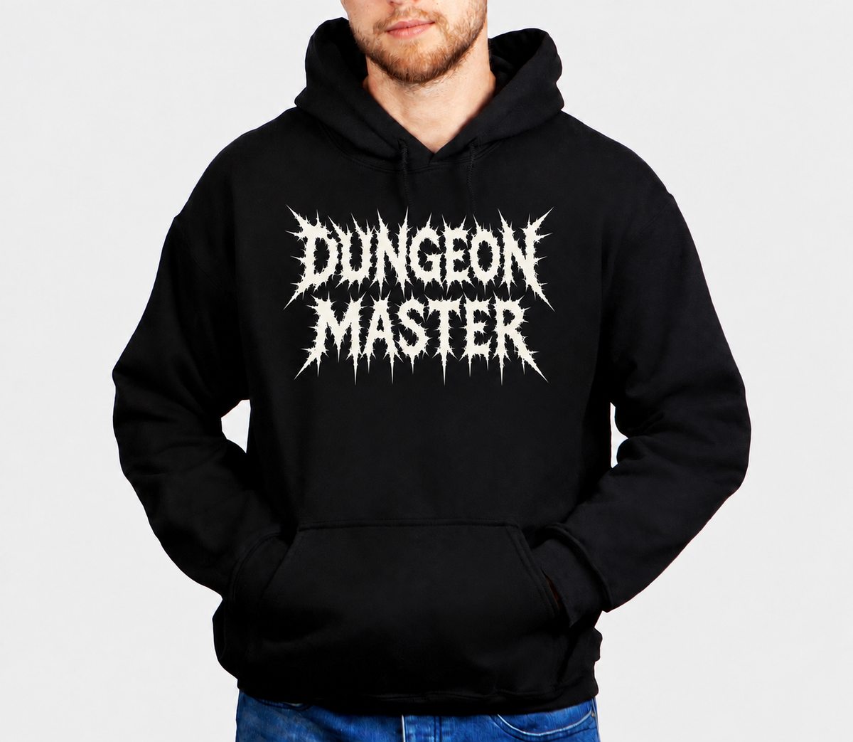 Forever Dungeon Master D&D hoodie on male model
