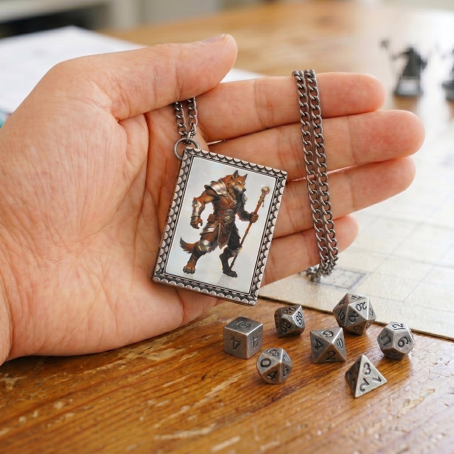 Geloho dice set necklace Foxfolk Shaman Dice Necklace