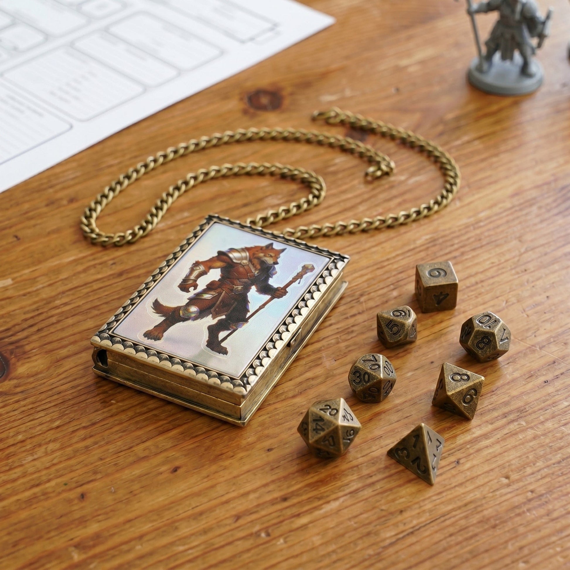 Geloho dice set necklace Foxfolk Shaman Dice Necklace