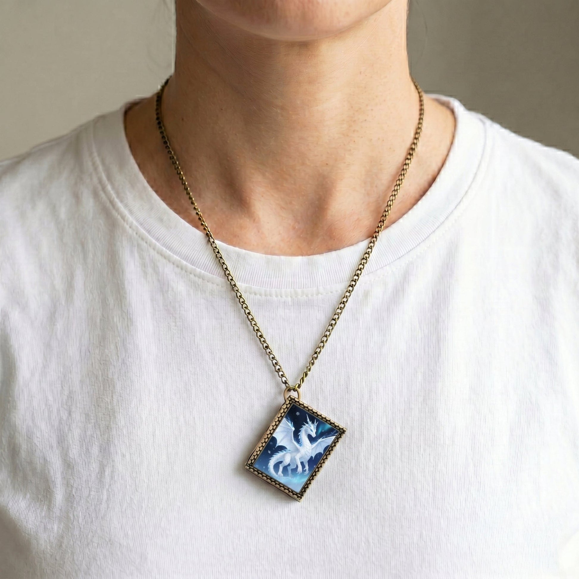 Geloho dice set necklace Frost Dragon Dice Necklace