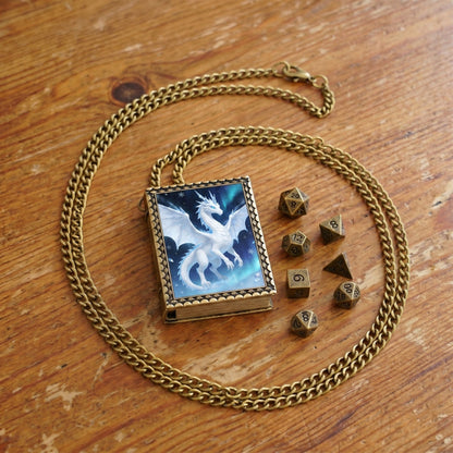 Geloho dice set necklace Frost Dragon Dice Necklace