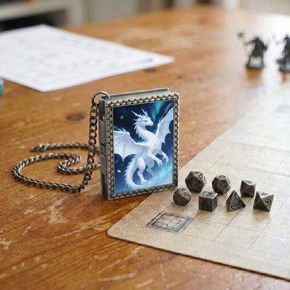 Geloho dice set necklace Frost Dragon Dice Necklace