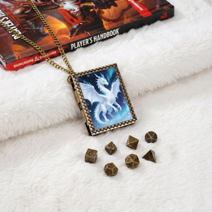 Geloho dice set necklace Frost Dragon Dice Necklace